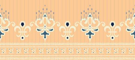 African Ikat paisley embroidery. Ethnic ikat triangle African Ikat paisley embroidery. Batik textile seamless pattern digital vector design for Print saree Kurti Borneo Fabric border Ikkat Dupatta