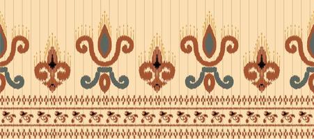 African Ikat paisley pattern embroidery background. geometric ethnic oriental pattern traditional. Ikat Aztec style abstract vector illustration. design for print texture,fabric,saree,sari,carpet.