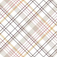 Check Plaid pattern  seamless is a patterned cloth consisting of criss crossed, horizontal and vertical bands in multiple colours.Seamless tartan for  scarf,pyjamas,blanket,duvet,kilt large shawl. vector