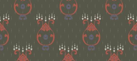 africano ikat cachemir bordado. batik textil ikat flor sin costura modelo digital vector diseño para impresión sari curti borneo tela frontera ikkat dupatta