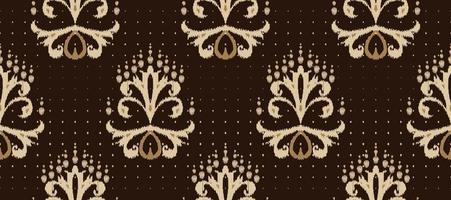 africano ikat cachemir bordado. batik textil ikat raya sin costura modelo digital vector diseño para impresión sari curti borneo tela frontera cepillo elegante