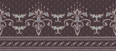 African Motif Ikat  paisley embroidery background. geometric ethnic oriental pattern traditional. Ikat Aztec style abstract vector illustration. design for print texture,fabric,saree,sari,carpet.