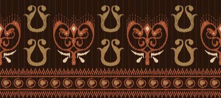 African Motif Ikat paisley embroidery background. geometric ethnic oriental pattern traditional. Ikat Aztec style abstract vector illustration. design for print texture,fabric,saree,sari,carpet.
