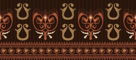 African Motif Ikat paisley embroidery background. geometric ethnic oriental pattern traditional. Ikat Aztec style abstract vector illustration. design for print texture,fabric,saree,sari,carpet.