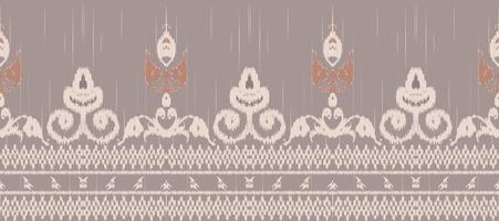 africano ikat cachemir bordado. batik textil ikat raya sin costura modelo digital vector diseño para impresión sari curti borneo tela frontera cepillo fiesta vestir