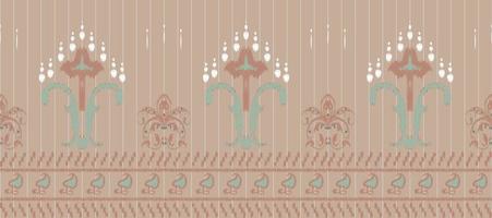 africano ikat cachemir bordado. batik textil ikat flores sin costura modelo digital vector diseño para impresión sari curti borneo tela frontera ikkat dupatta