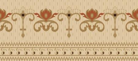 Motif Ikat floral paisley embroidery background. geometric ethnic oriental pattern traditional. Ikat Aztec style abstract vector illustration. design for print texture,fabric,saree,sari,carpet.
