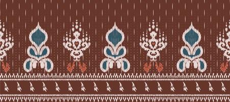 African Ikat Damask embroidery background. geometric ethnic oriental pattern traditional. Ikat Aztec style abstract vector illustration. design for print texture,fabric,saree,sari,carpet.