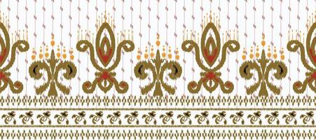 africano ikat cachemir bordado. batik textil ikat impresión sin costura modelo digital vector diseño para impresión sari curti borneo tela frontera cepillo elegante