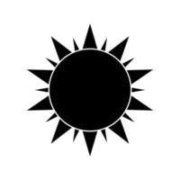 Boho celestial sun icon logo. Simple modern abstract design for templates, prints, web, social media posts vector