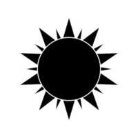 Boho celestial sun icon logo. Simple modern abstract design for templates, prints, web, social media posts vector