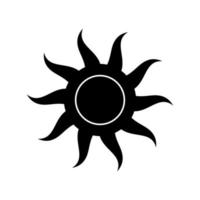 Boho celestial sun icon logo. Simple modern abstract design for templates, prints, web, social media posts vector