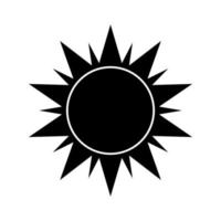 Boho celestial sun icon logo. Simple modern abstract design for templates, prints, web, social media posts vector