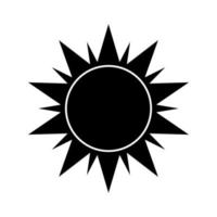 Boho celestial sun icon logo. Simple modern abstract design for templates, prints, web, social media posts vector