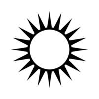 Boho celestial sun icon logo. Simple modern abstract design for templates, prints, web, social media posts vector