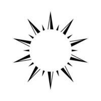 Boho celestial sun icon logo. Simple modern abstract design for templates, prints, web, social media posts vector