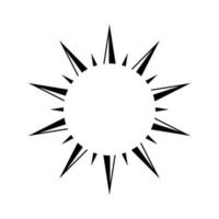 Boho celestial sun icon logo. Simple modern abstract design for templates, prints, web, social media posts vector