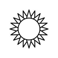 Boho celestial sun icon logo. Simple modern abstract design for templates, prints, web, social media posts vector