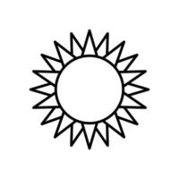 Boho celestial sun icon logo. Simple modern abstract design for templates, prints, web, social media posts vector