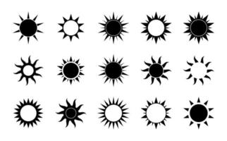 Sun Icon Logo Vector Collection. Simple minimal modern design.