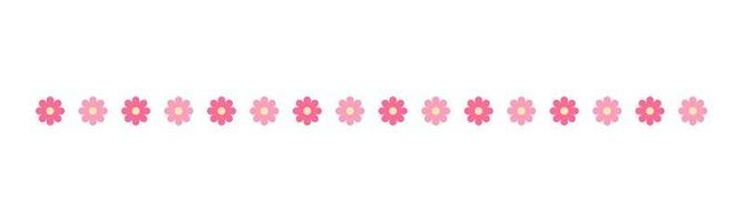 Cute Spring Floral Divider Borders. Springtime and Easter flower separators design elements. vector