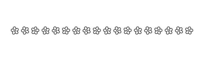 Cute Spring Floral Divider Borders Doodle Line Art. Springtime and Easter flower separators design elements. vector