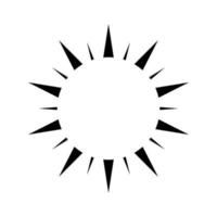 Boho celestial sun icon logo. Simple modern abstract design for templates, prints, web, social media posts vector