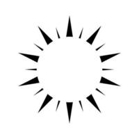 Boho celestial sun icon logo. Simple modern abstract design for templates, prints, web, social media posts vector