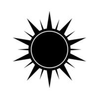Boho celestial sun icon logo. Simple modern abstract design for templates, prints, web, social media posts vector