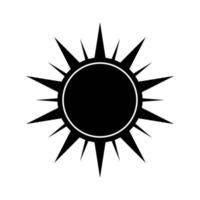 Boho celestial sun icon logo. Simple modern abstract design for templates, prints, web, social media posts vector