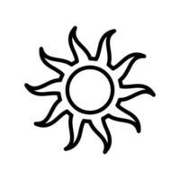 Boho celestial sun icon logo. Simple modern abstract design for templates, prints, web, social media posts vector