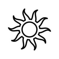 Boho celestial sun icon logo. Simple modern abstract design for templates, prints, web, social media posts vector