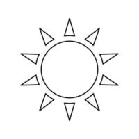 Sun Icon Vector. Simple minimal modern design. vector
