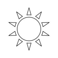 Sun Icon Vector. Simple minimal modern design. vector