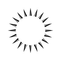 Boho celestial sun icon logo. Simple modern abstract design for templates, prints, web, social media posts vector
