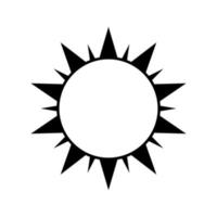Sun Icon Vector. Simple minimal modern designfor templates, prints, web, social media posts vector