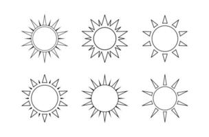 Sun Icon Outline Vector. Simple minimal modern design. vector