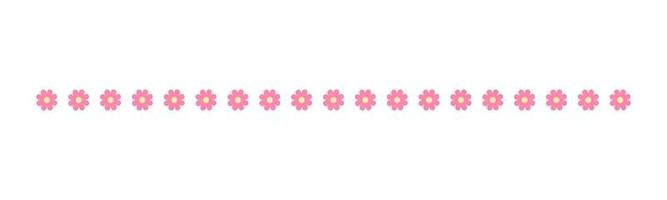 Cute Spring Floral Divider Borders. Springtime and Easter flower separators design elements. vector