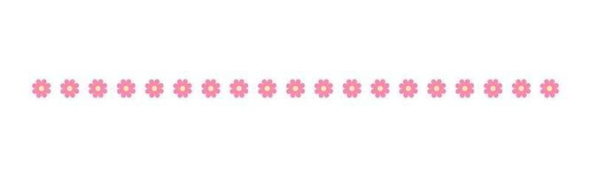 Cute Spring Floral Divider Borders. Springtime and Easter flower separators design elements. vector