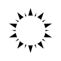 Boho celestial sun icon logo. Simple modern abstract design for templates, prints, web, social media posts vector