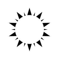 Boho celestial sun icon logo. Simple modern abstract design for templates, prints, web, social media posts vector