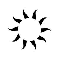 Boho celestial sun icon logo. Simple modern abstract design for templates, prints, web, social media posts vector