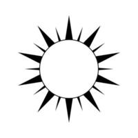 Boho celestial sun icon logo. Simple modern abstract design for templates, prints, web, social media posts vector