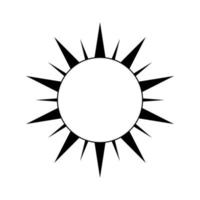 Boho celestial sun icon logo. Simple modern abstract design for templates, prints, web, social media posts vector