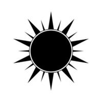 Boho celestial sun icon logo. Simple modern abstract design for templates, prints, web, social media posts vector