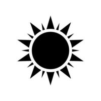 Sun Icon Vector. Simple minimal modern design for templates, prints, web, social media posts vector