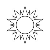 Sun Icon Vector. Simple minimal modern design for templates, prints, web, social media posts vector