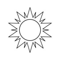 Sun Icon Vector. Simple minimal modern design for templates, prints, web, social media posts vector