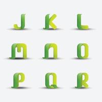 Set of 3D Alphabet Logotype vector