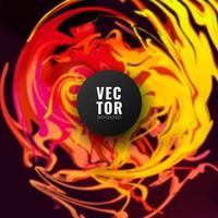 Abstract colorful fluid painting background. vector